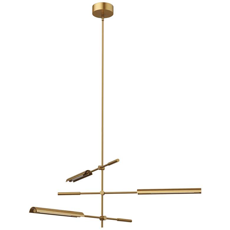 Image 1 Alora Astrid LED 3 Head Metal Shade/Vintage Brass Multi-Pendant