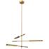 Alora Astrid LED 3 Head Metal Shade/Vintage Brass Multi-Pendant