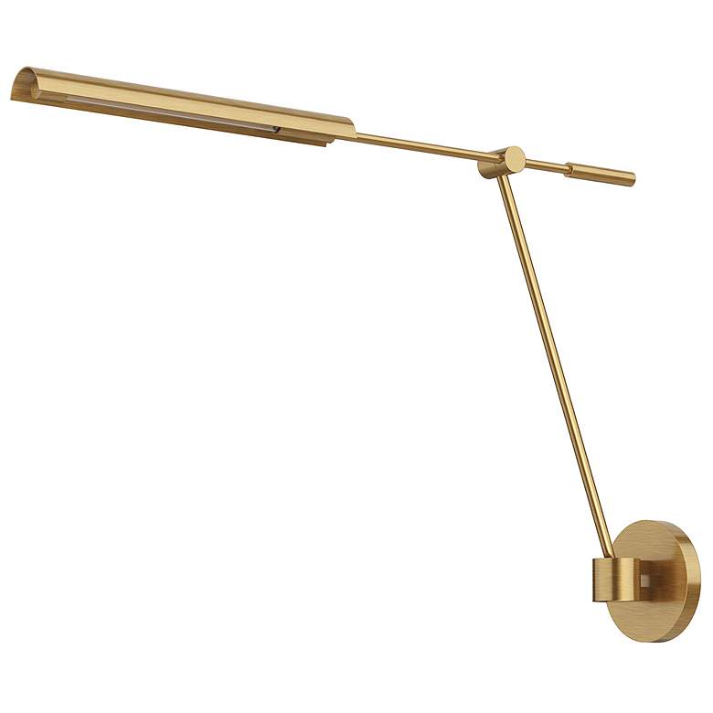 Image 1 Alora Astrid LED 33-in Metal Shade/Vintage Brass Wall Vanity