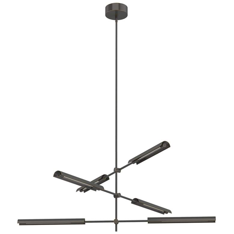 Image 2 Alora Astrid LED 6 Head Metal Shade/Urban Bronze Multi-Pendant