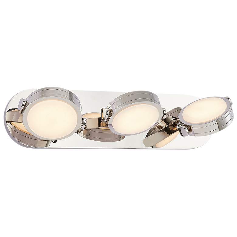 Image 1 Alora Blanco LED 26-in Polished Nickel/Alabaster Wall Vanity