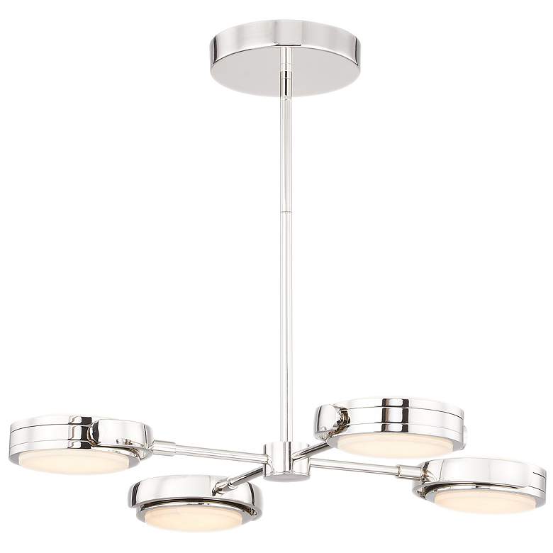 Image 1 Alora Blanco LED 28-in Polished Nickel/Alabaster Pendant