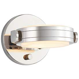 Image1 of Alora Blanco LED 6-in Polished Nickel/Alabaster Wall Vanity