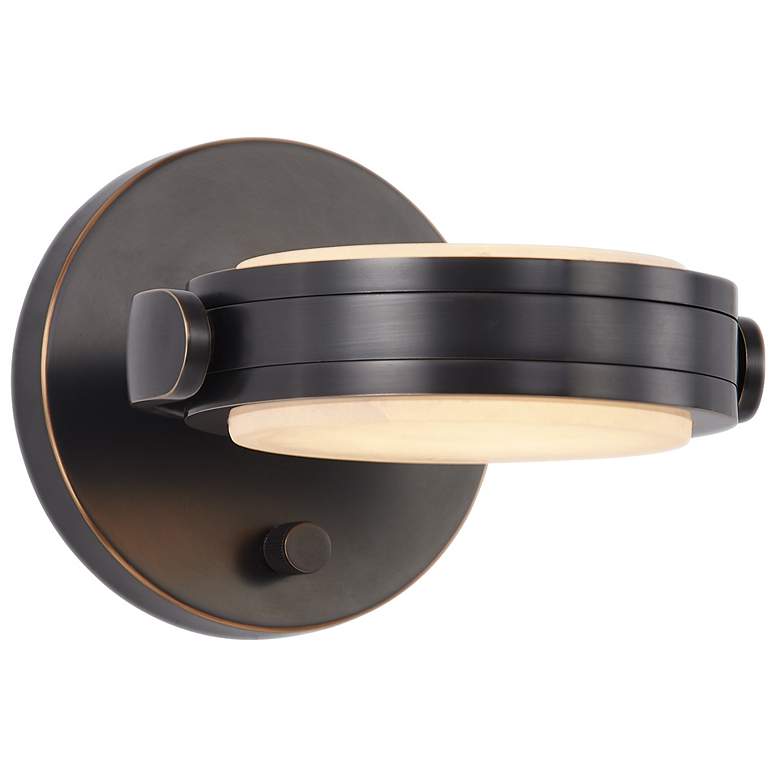 Image 1 Alora Blanco LED 6-in Urban Bronze/Alabaster Wall Vanity