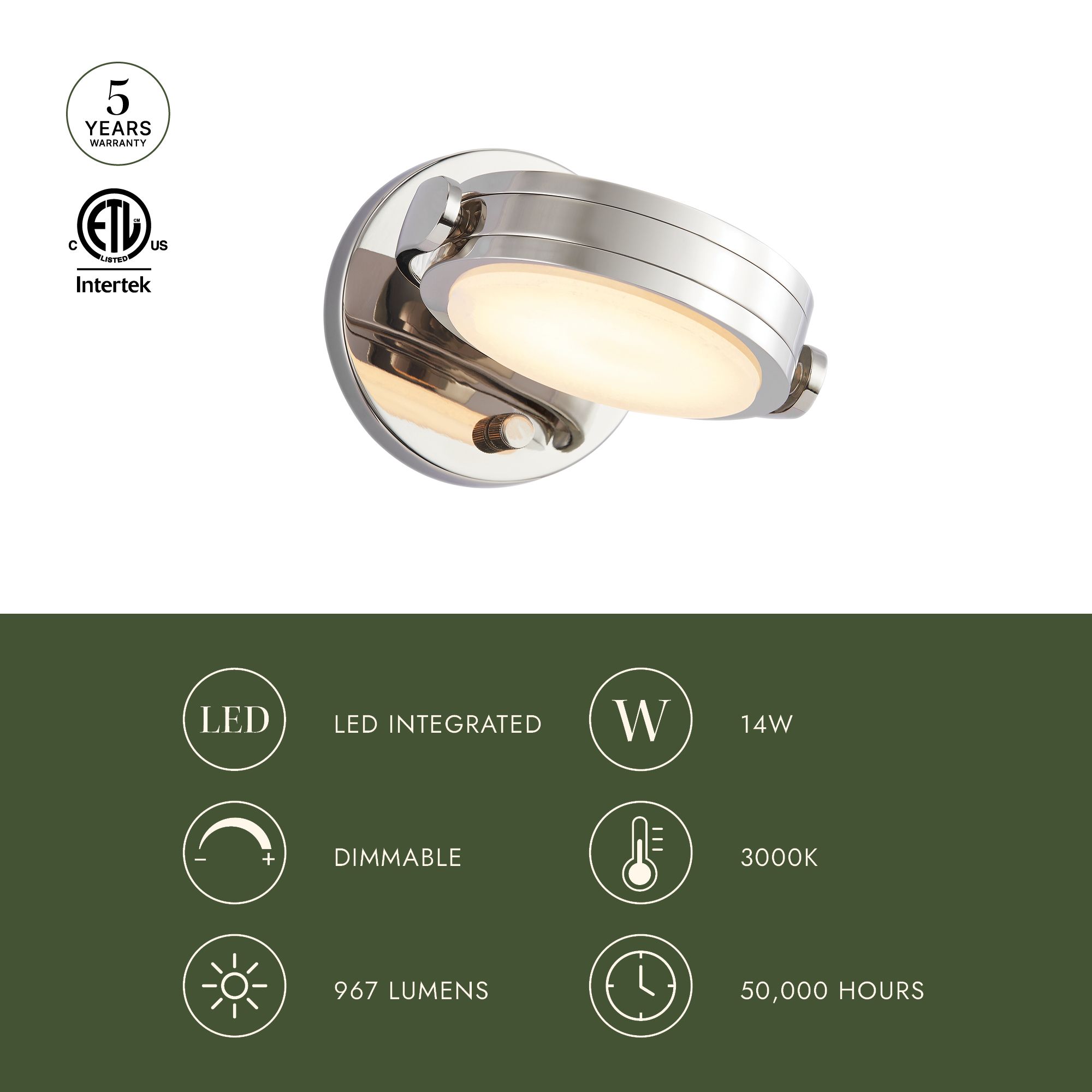 Image 4 Alora Blanco LED 6-in Vintage Brass/Alabaster Wall Vanity more views