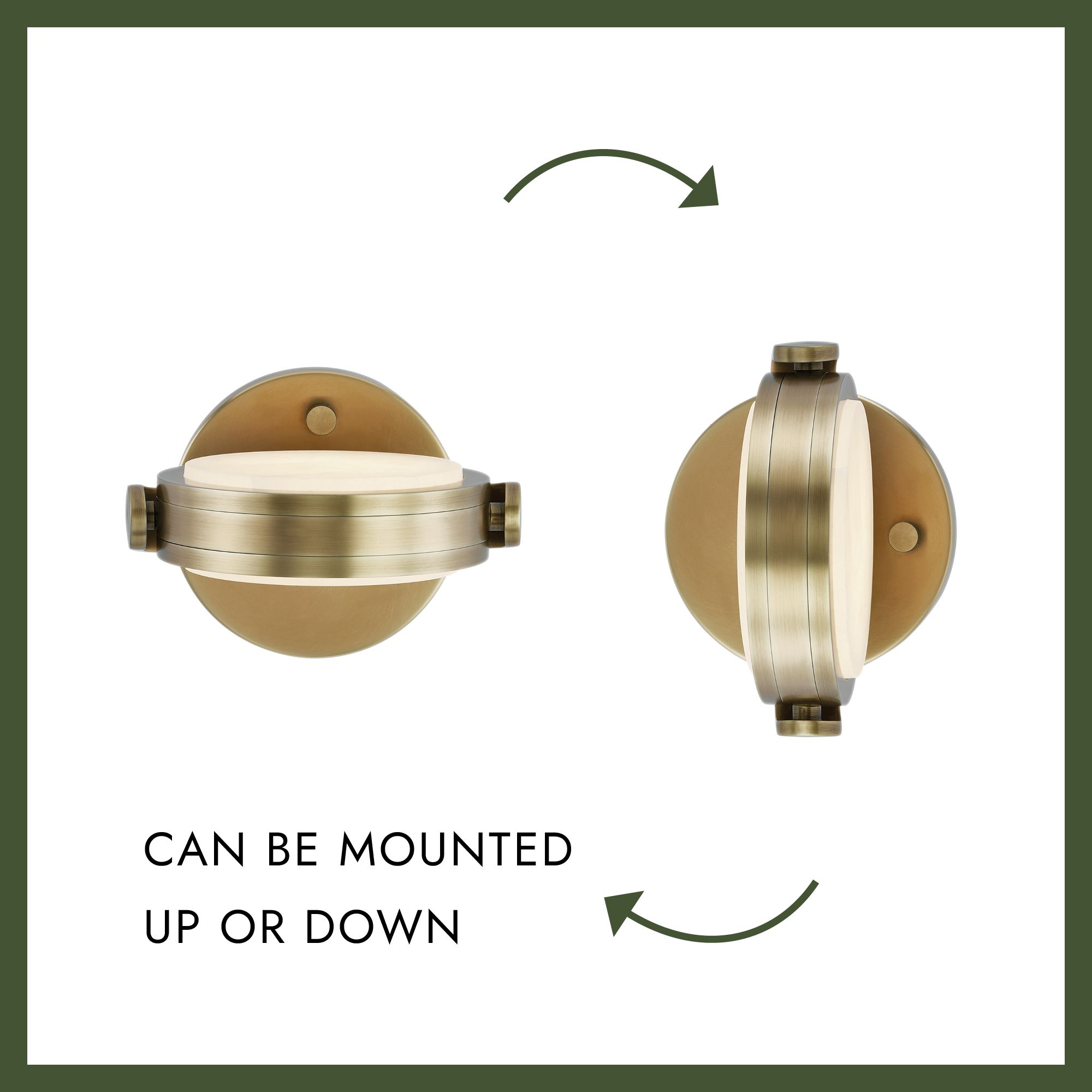 Image 5 Alora Blanco LED 6-in Vintage Brass/Alabaster Wall Vanity more views