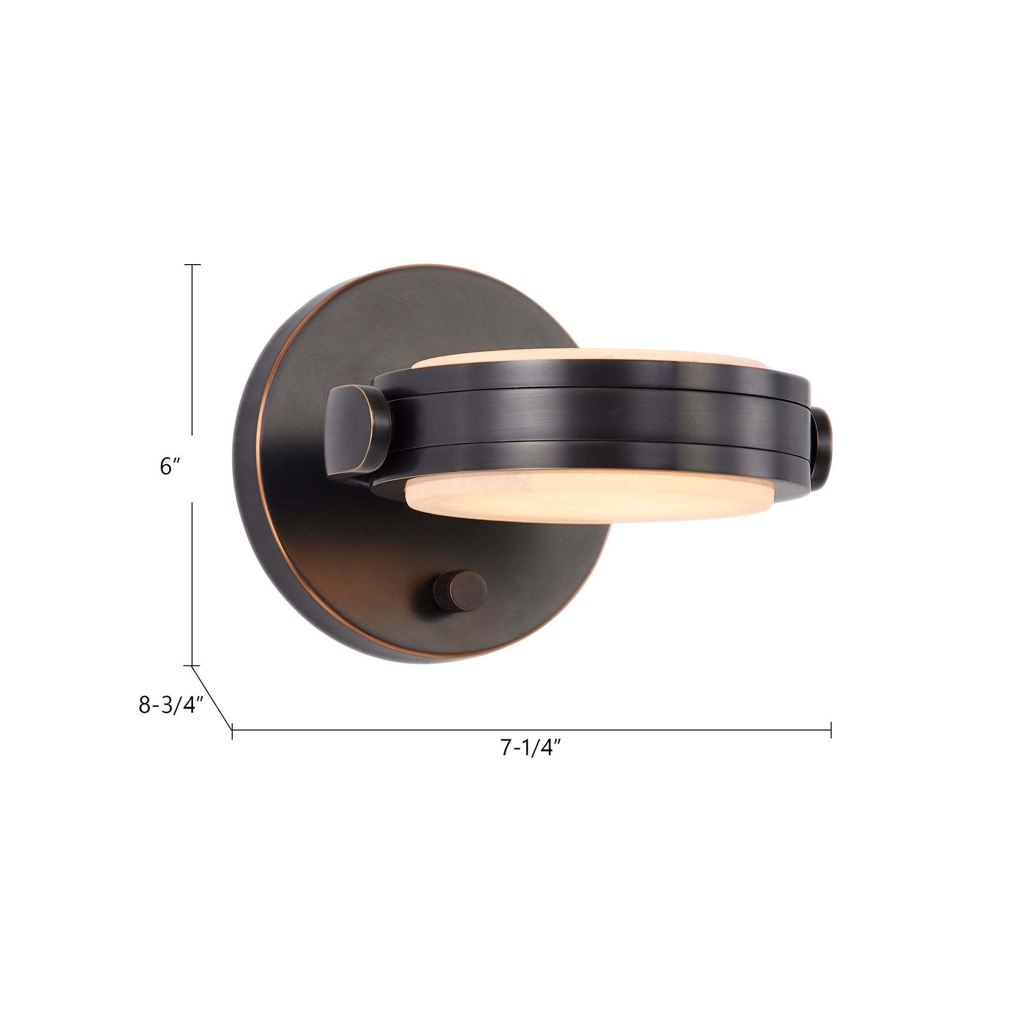 Alora Blanco LED 6-in Vintage Brass/Alabaster Wall Vanity