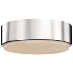 Alora Blanco LED 8-in Polished Nickel/Alabaster Flush Mount