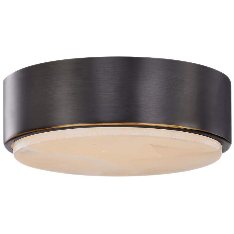Image 1 Alora Blanco LED 8-in Urban Bronze/Alabaster Flush Mount