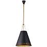 1_Alora Brickell E26 20-in Matte Black/Hazelnut Leather Pendant