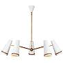 1_Alora Brickell E26 45-in Matte White/Hazelnut Leather Chandelier
