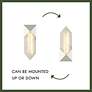 5_Alora Caesar LED 12-in Polished Nickel/Alabaster Wall Vanity more views