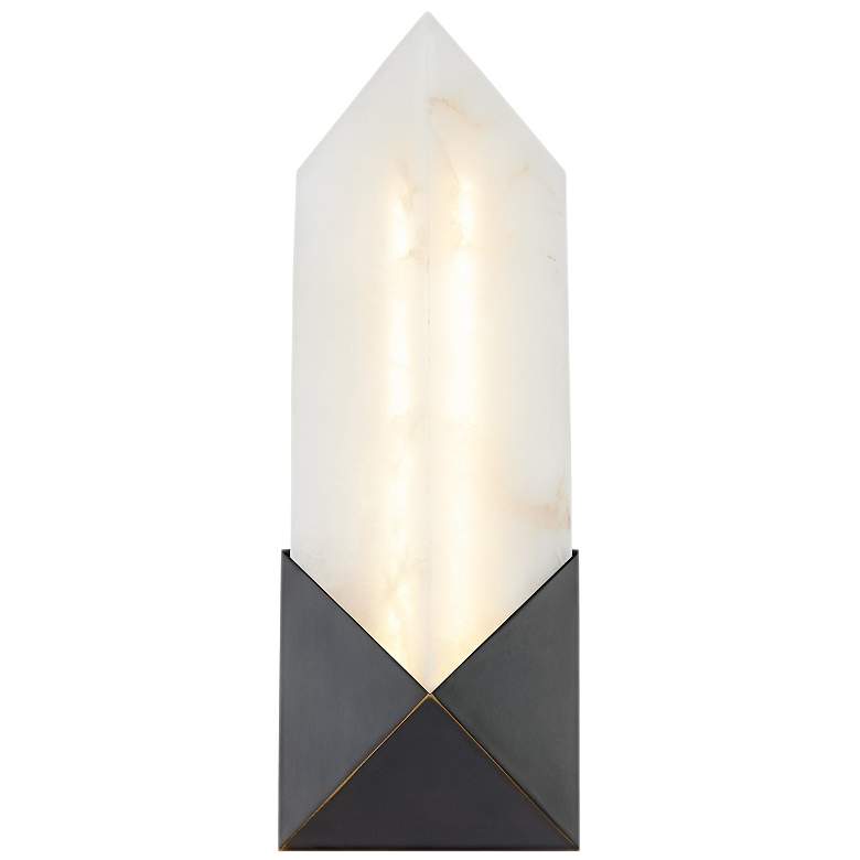 Image 1 Alora Caesar LED 12-in Urban Bronze/Alabaster Wall Vanity