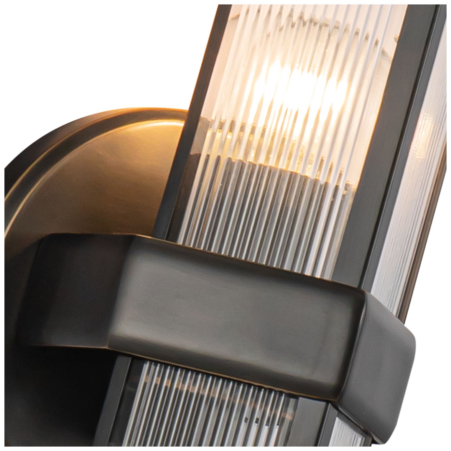 Image 3 Alora Cairo E26 4-in Ribbed Glass/Urban Bronze Wall Vanity more views