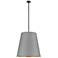 Alora Calor E26 25-in Gray Linen With Gold Parchment/Urban Bronze Pendant