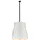 Alora Calor E26 25-in Urban Bronze/White Linen With Gold Parchment Pendant