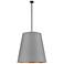 Alora Calor E26 30-in Gray Linen Withgold Parchmen/Urban Bronze Pendant