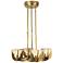 Alora Colette LED 22-in Vintage Brass/Alabaster LED Chandelier