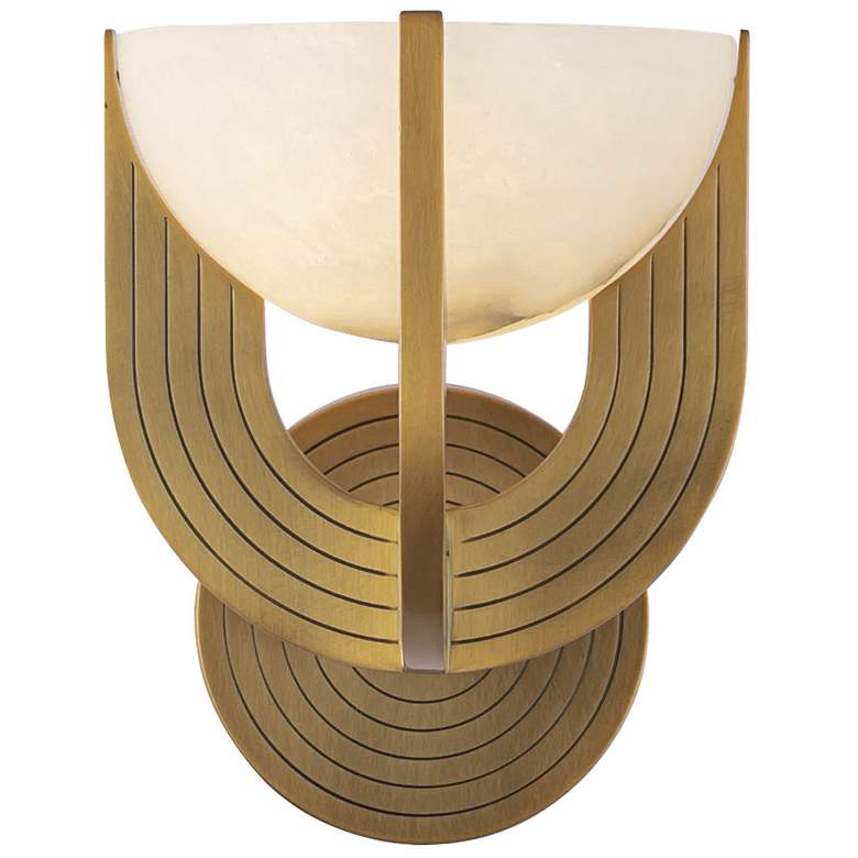 Image 1 Alora Colette LED 6-in Vintage Brass/Alabaster Wall Vanity