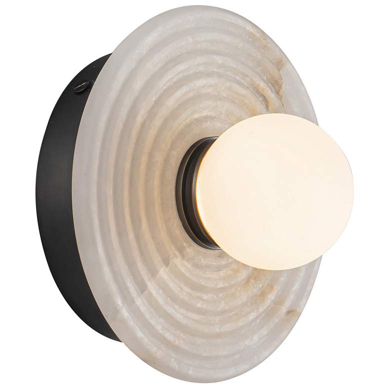 Image 1 Alora Dahlia LED 6-in Urban Bronze/Alabaster Wall Vanity