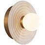 1_Alora Dahlia LED 6-in Vintage Brass/Alabaster Wall Vanity