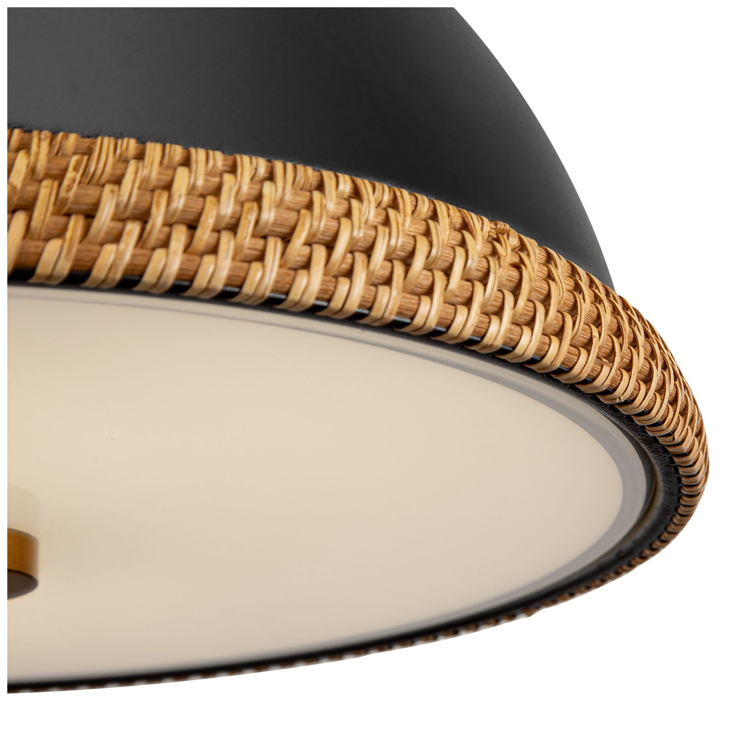 Image 2 Alora Doral E26 16-in Matte Black/Vintage Brass Pendant more views