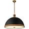 Alora Doral E26 24-in Matte Black/Vintage Brass Pendant