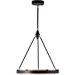 Alora Duo LED 24-in Classic Black/Silver Shimmer Pendant