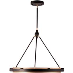 Alora Duo LED 32-in Classic Black/Gold Shimmer Pendant