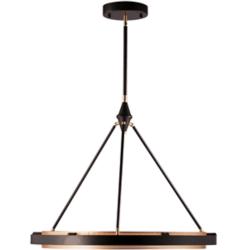 Alora Duo LED 32-in Classic Black/Gold Shimmer Pendant