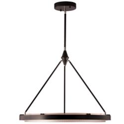 Alora Duo LED 32-in Classic Black/Silver Shimmer Pendant