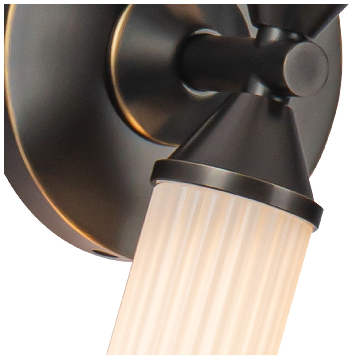 Image 3 Alora Edwin LED 18-in Urban Bronze/Frosted Ribbed Glass Wall Vanity more views