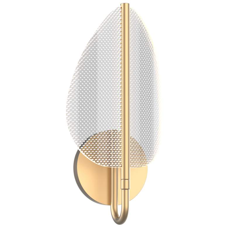 Image 1 Alora Flora LED 7-in Natural Brass Wall Vanity