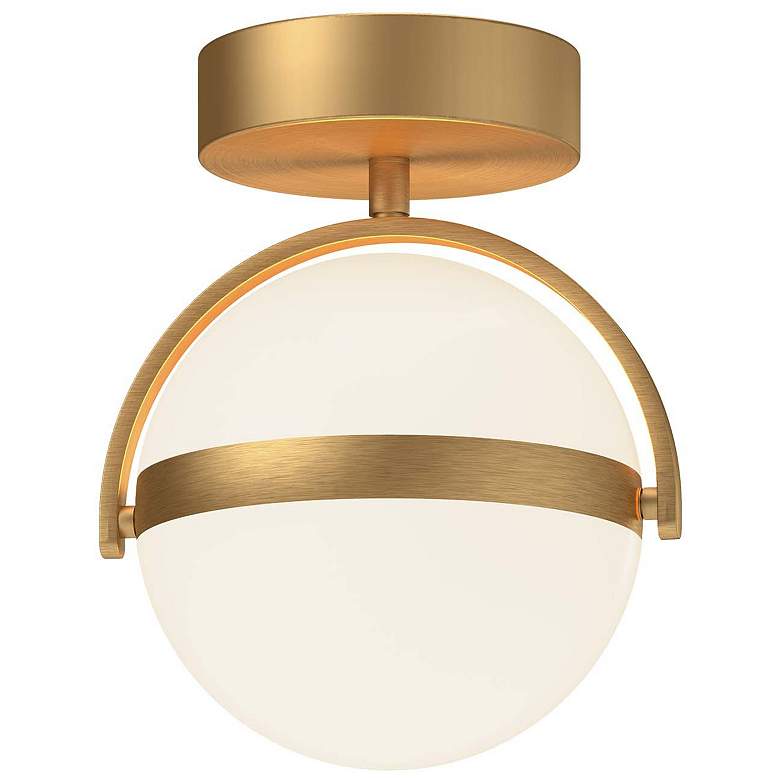 Image 1 Alora Globo LED 7-in Brushed Gold Flush Mount