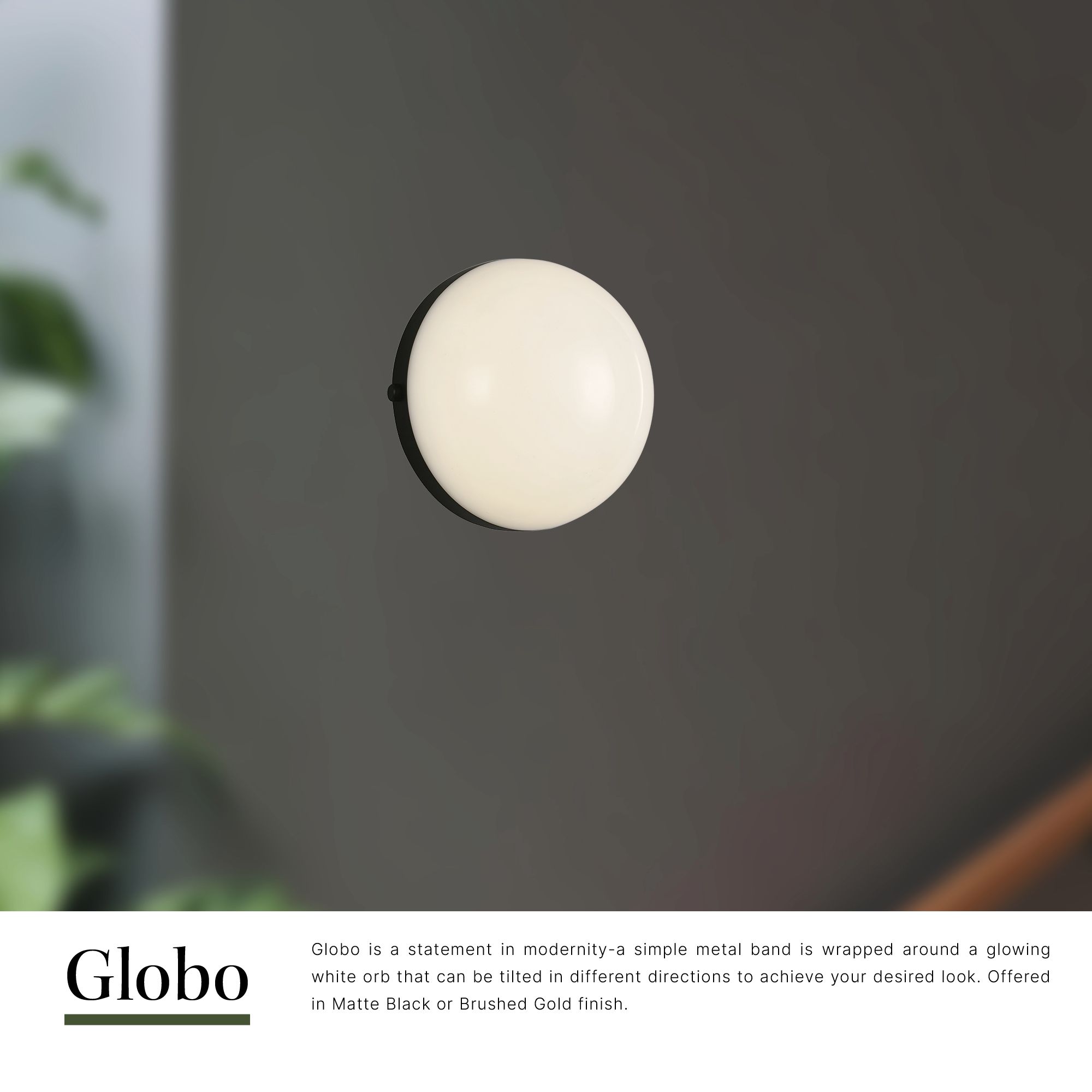 Image 3 Alora Globo LED 7-in Brushed Gold Wall Vanity more views