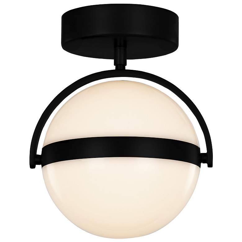 Image 1 Alora Globo LED 7-in Matte Black Flush Mount