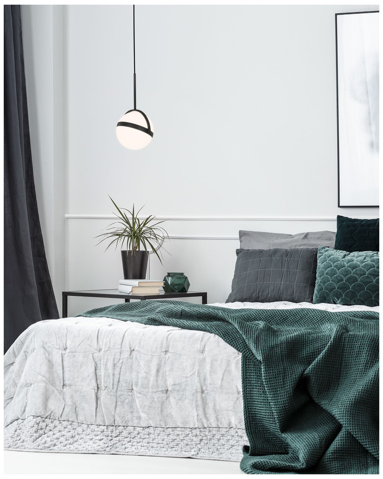 Image 2 Alora Globo LED 7-in Matte Black Pendant more views