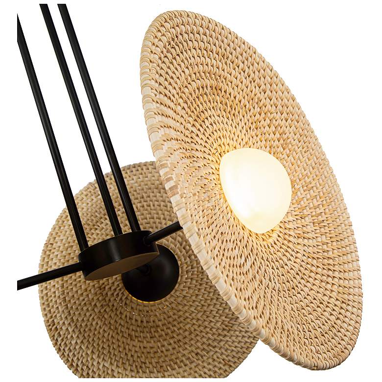 Image 2 Alora Harbour LED 18-in Urban Bronze/Woven Pendant more views