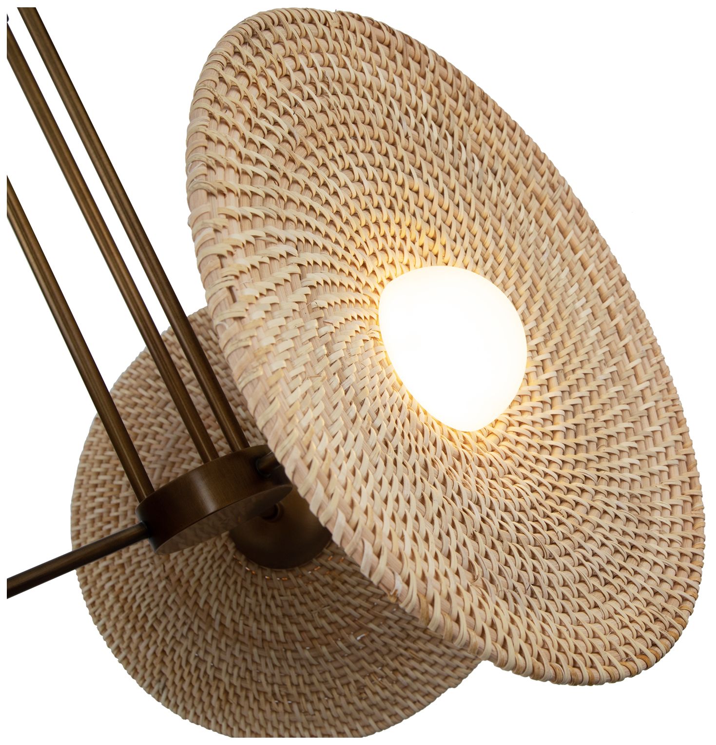 Image 2 Alora Harbour LED 18-in Vintage Brass/Woven Pendant more views