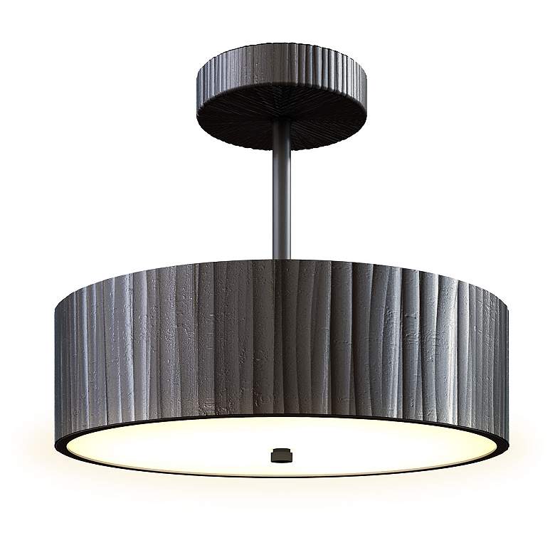 Image 1 Alora Kensington LED 12-in Urban Bronze Semi-Flush Mount
