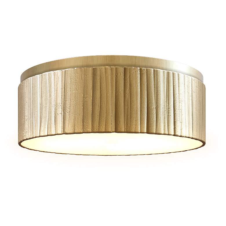 Image 1 Alora Kensington LED 12-in Vintage Brass Flush Mount
