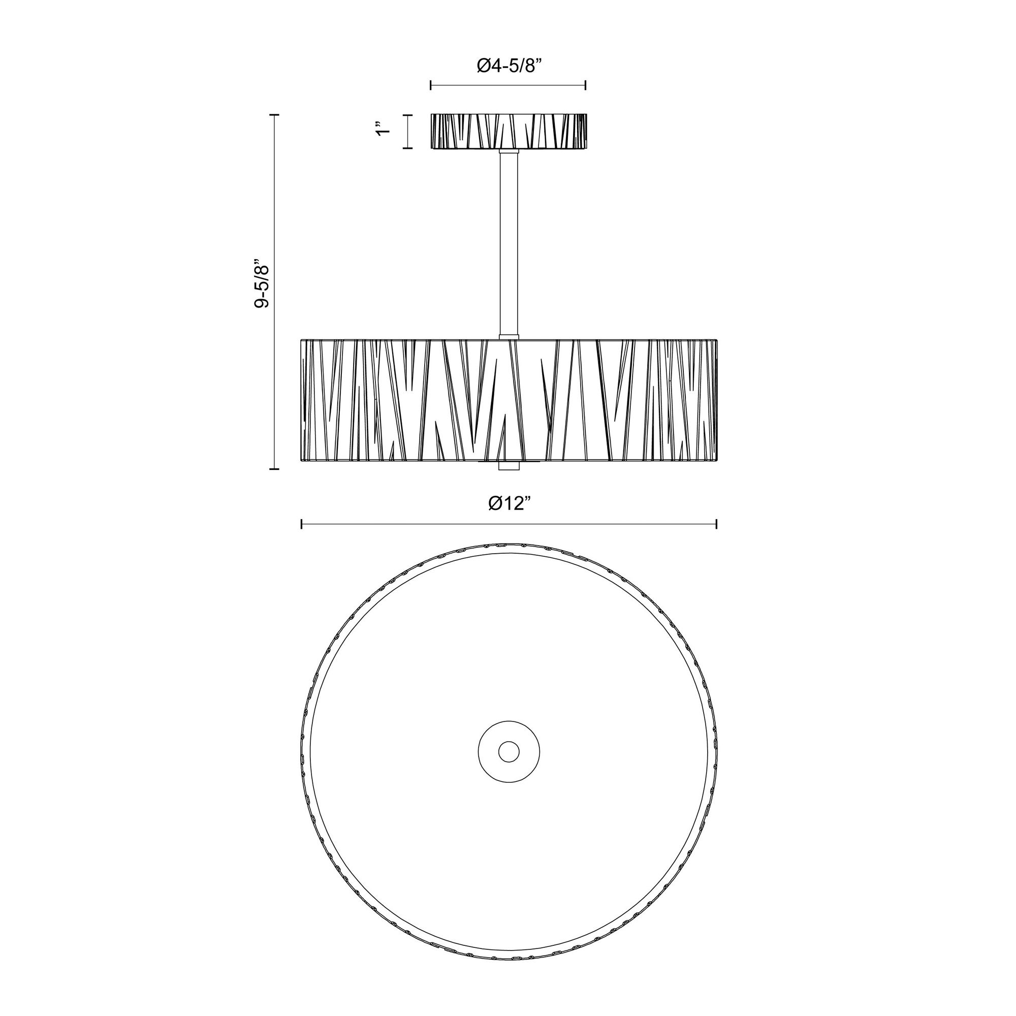 Image 6 Alora Kensington LED 12-in Vintage Brass Semi-Flush Mount more views