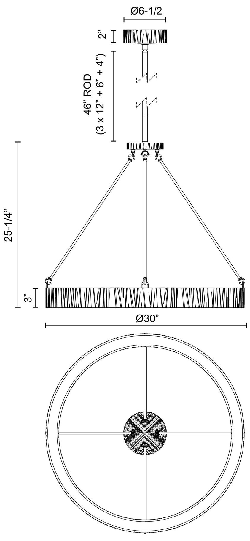 Image 3 Alora Kensington LED 30-in Urban Bronze Pendant more views