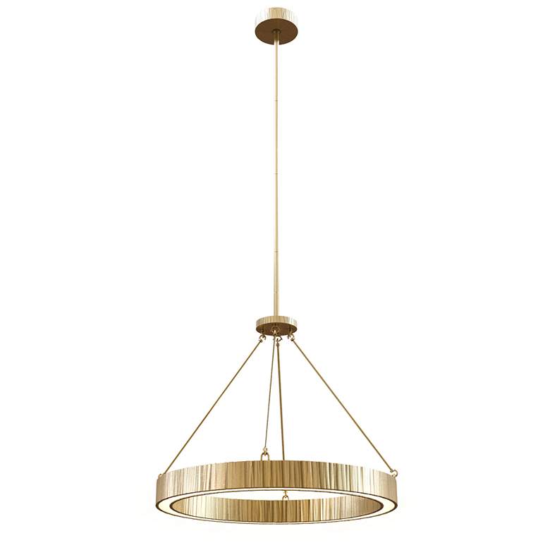 Image 1 Alora Kensington LED 30-in Vintage Brass Pendant