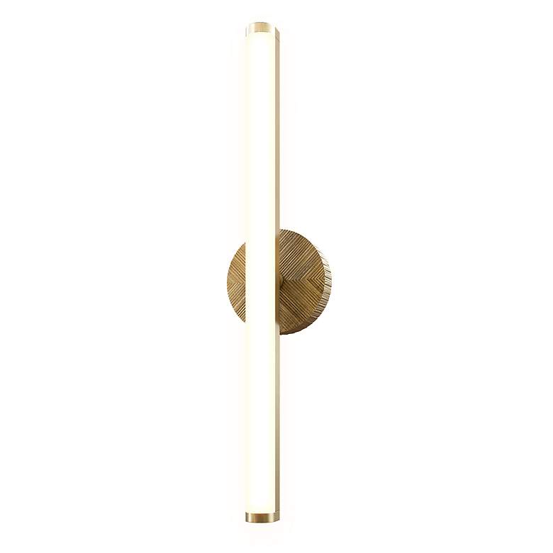 Image 1 Alora Kensington LED 30-in Vintage Brass Wall Vanity