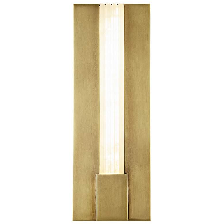 Image 1 Alora Kismet LED 14-in Vintage Brass/Alabaster Wall Vanity