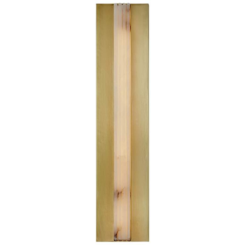 Image 1 Alora Kismet LED 23-in Vintage Brass/Alabaster Wall Vanity
