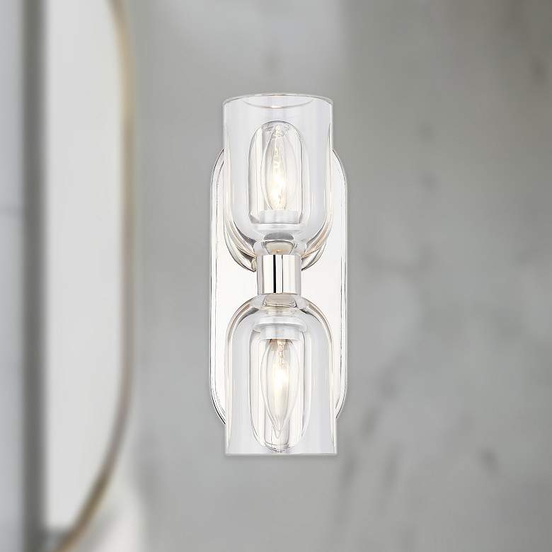 Image 1 Alora Lucian E12 11-in Clear Crystal/Polished Nickel Wall Vanity