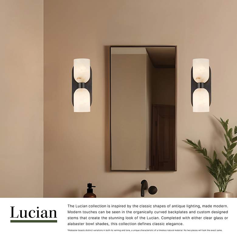 Image 3 Alora Lucian E12 11-in Clear Crystal/Polished Nickel Wall Vanity more views