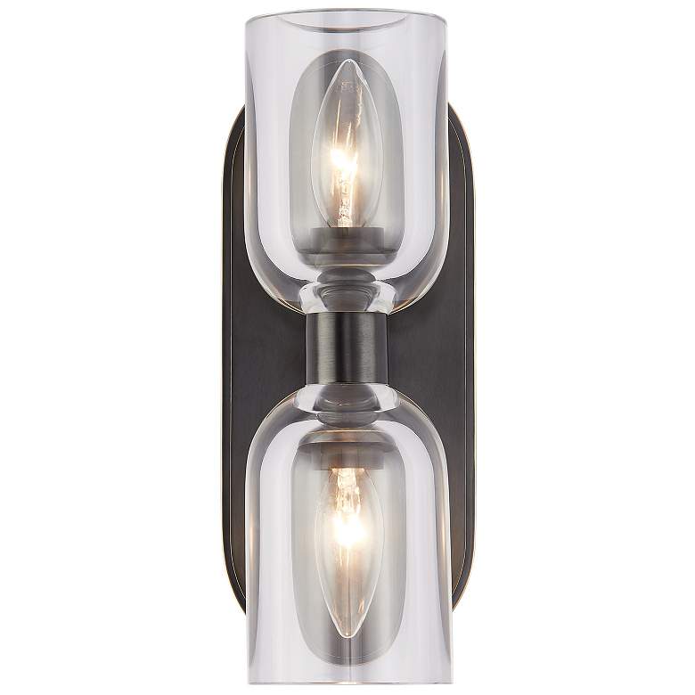 Image 1 Alora Lucian E12 11-in Clear Crystal/Urban Bronze Wall Vanity